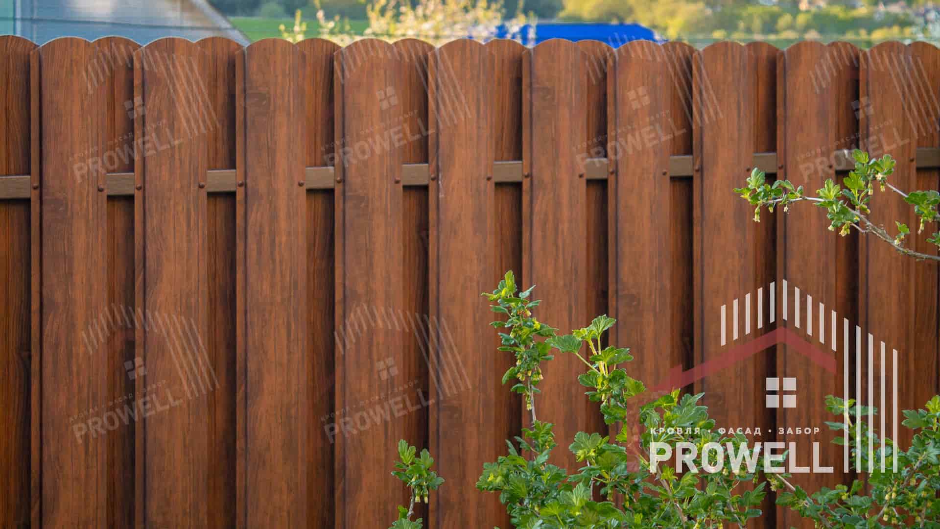 Металлический штакетник ЕВРОПЛАНКА покрытие ДЕРЕВО